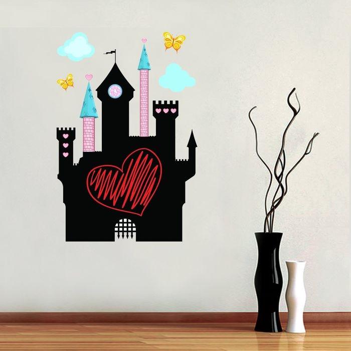картинка Наклейка для рисования мелом «Замок принцессы», 40 х 60 см от интернет-магазина детских и женских товаров Odewashka.by