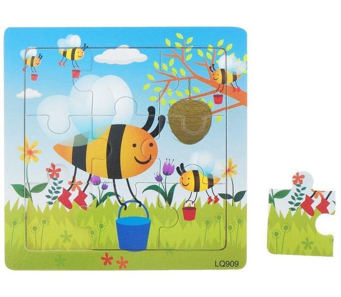картинка Пазл малый деревянный "Пчелиный улей", 9 элементов от интернет-магазина детских и женских товаров Odewashka.by